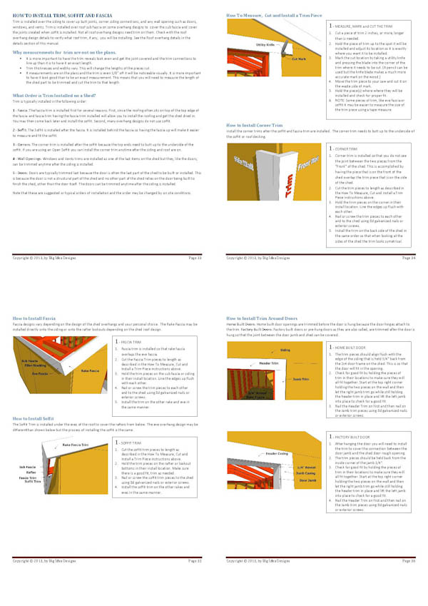 How To Build a Shed Book pages 33-36 